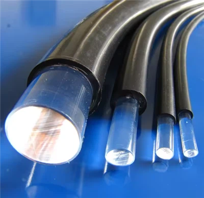 10mm Side Glow Fiber Cable With Black Color Jacket For Outdoor Usage Outdoor Dia13mm